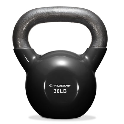 Vinyl Coated Cast Iron Kettlebell, 5 Lbs to 50 Pound Weights