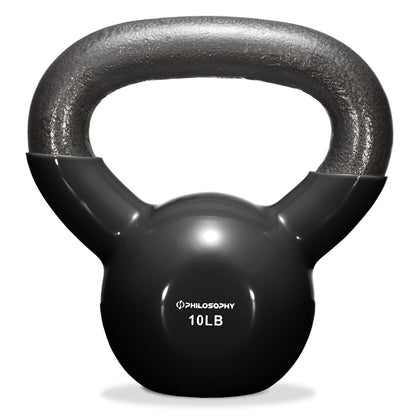 Vinyl Coated Cast Iron Kettlebell, 5 Lbs to 50 Pound Weights