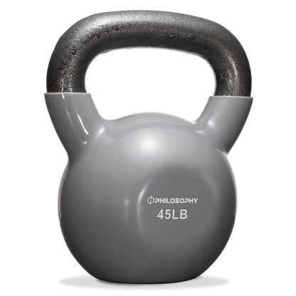 Vinyl Coated Cast Iron Kettlebell, 5 Lbs to 50 Pound Weights