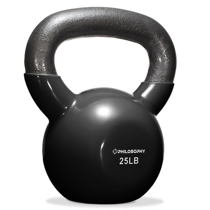 Vinyl Coated Cast Iron Kettlebell, 5 Lbs to 50 Pound Weights