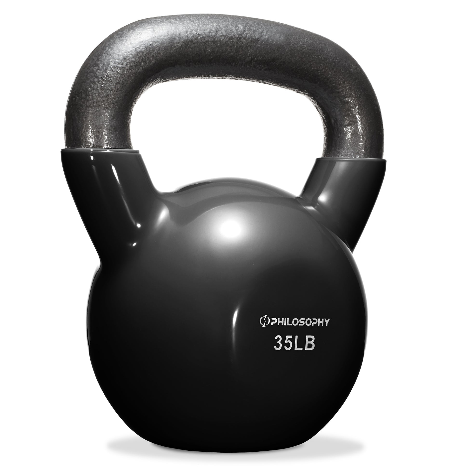 Vinyl Coated Cast Iron Kettlebell, 5 Lbs to 50 Pound Weights
