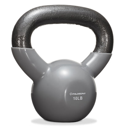 Vinyl Coated Cast Iron Kettlebell, 5 Lbs to 50 Pound Weights