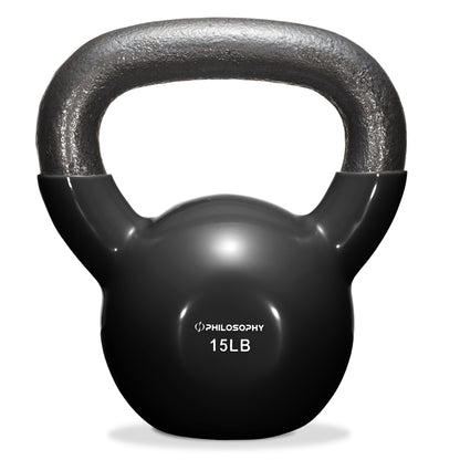 Vinyl Coated Cast Iron Kettlebell, 5 Lbs to 50 Pound Weights