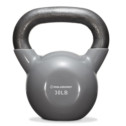 Vinyl Coated Cast Iron Kettlebell, 5 Lbs to 50 Pound Weights