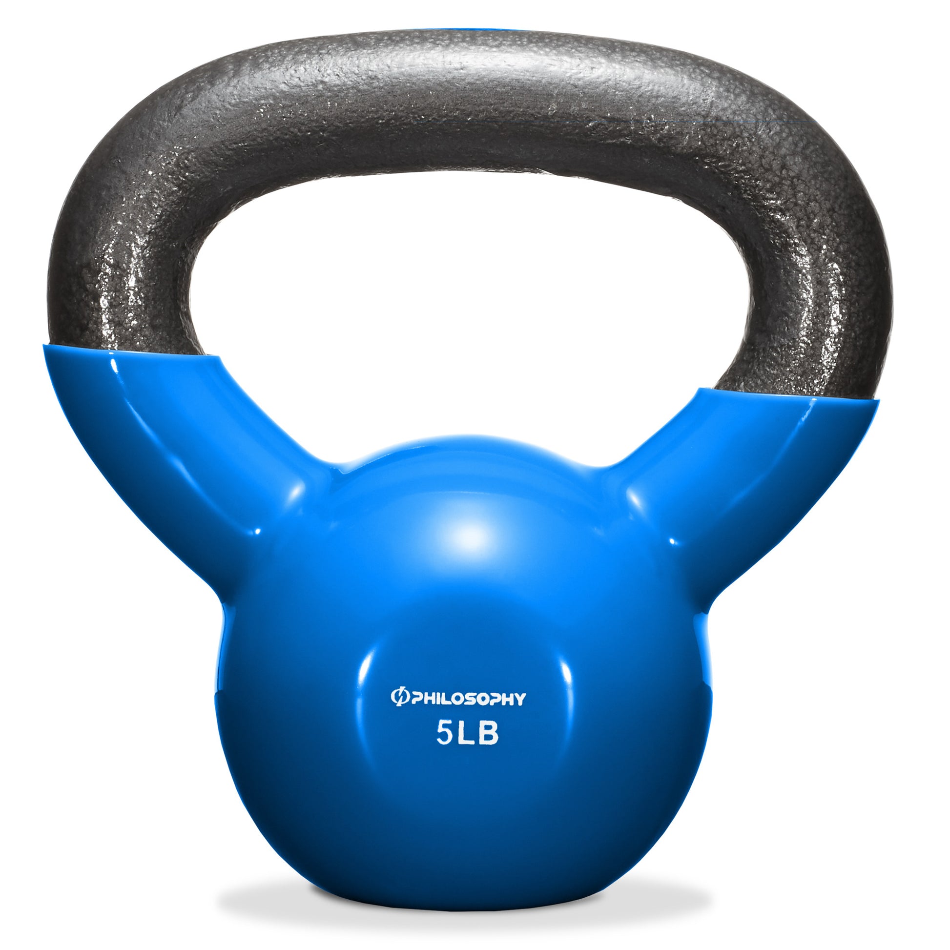 Vinyl Coated Cast Iron Kettlebell, 5 Lbs to 50 Pound Weights
