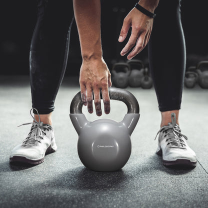 Vinyl Coated Cast Iron Kettlebell, 5 Lbs to 50 Pound Weights