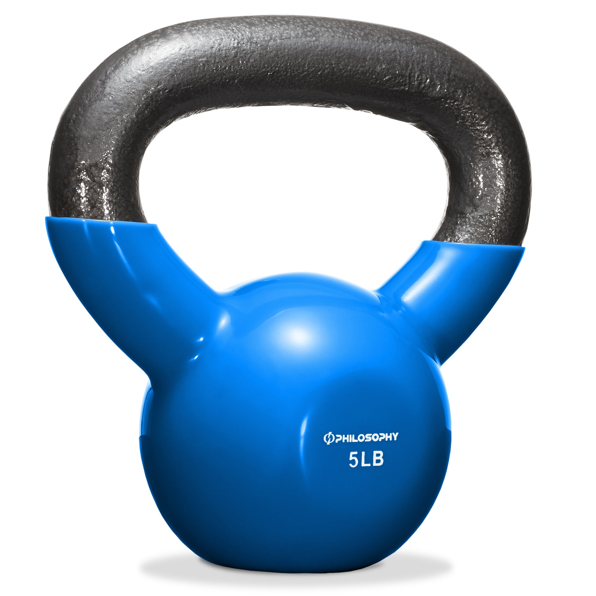 Vinyl Coated Cast Iron Kettlebell, 5 Lbs to 50 Pound Weights