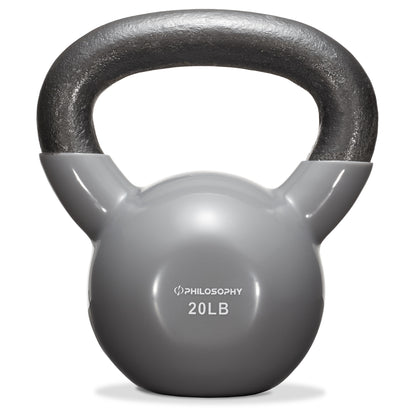 Vinyl Coated Cast Iron Kettlebell, 5 Lbs to 50 Pound Weights