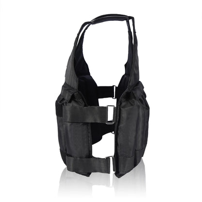 50 Kg Oxford Black Adjustable Weighted Vest for Woman, 60Cm X 42Cm