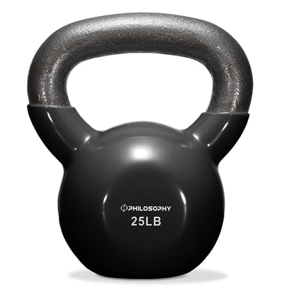 Vinyl Coated Cast Iron Kettlebell, 5 Lbs to 50 Pound Weights