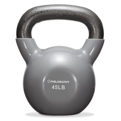 Vinyl Coated Cast Iron Kettlebell, 5 Lbs to 50 Pound Weights