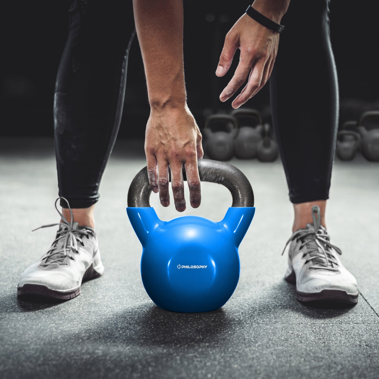 Vinyl Coated Cast Iron Kettlebell, 5 Lbs to 50 Pound Weights