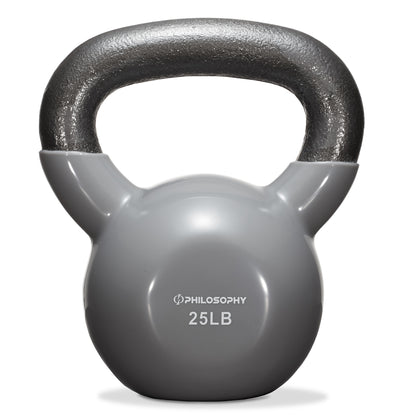 Vinyl Coated Cast Iron Kettlebell, 5 Lbs to 50 Pound Weights