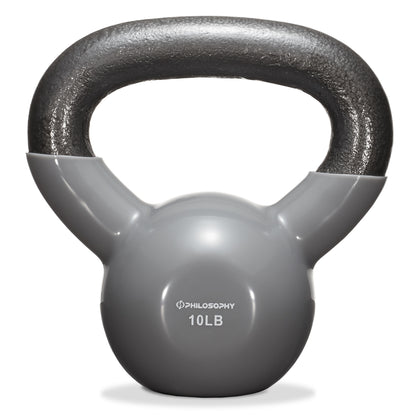 Vinyl Coated Cast Iron Kettlebell, 5 Lbs to 50 Pound Weights